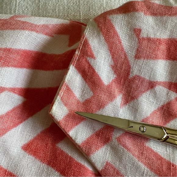 Connie Roberson Shirt Womens L Linen Button Up Geometric Lagenlook Made in USA - Picture 15 of 15